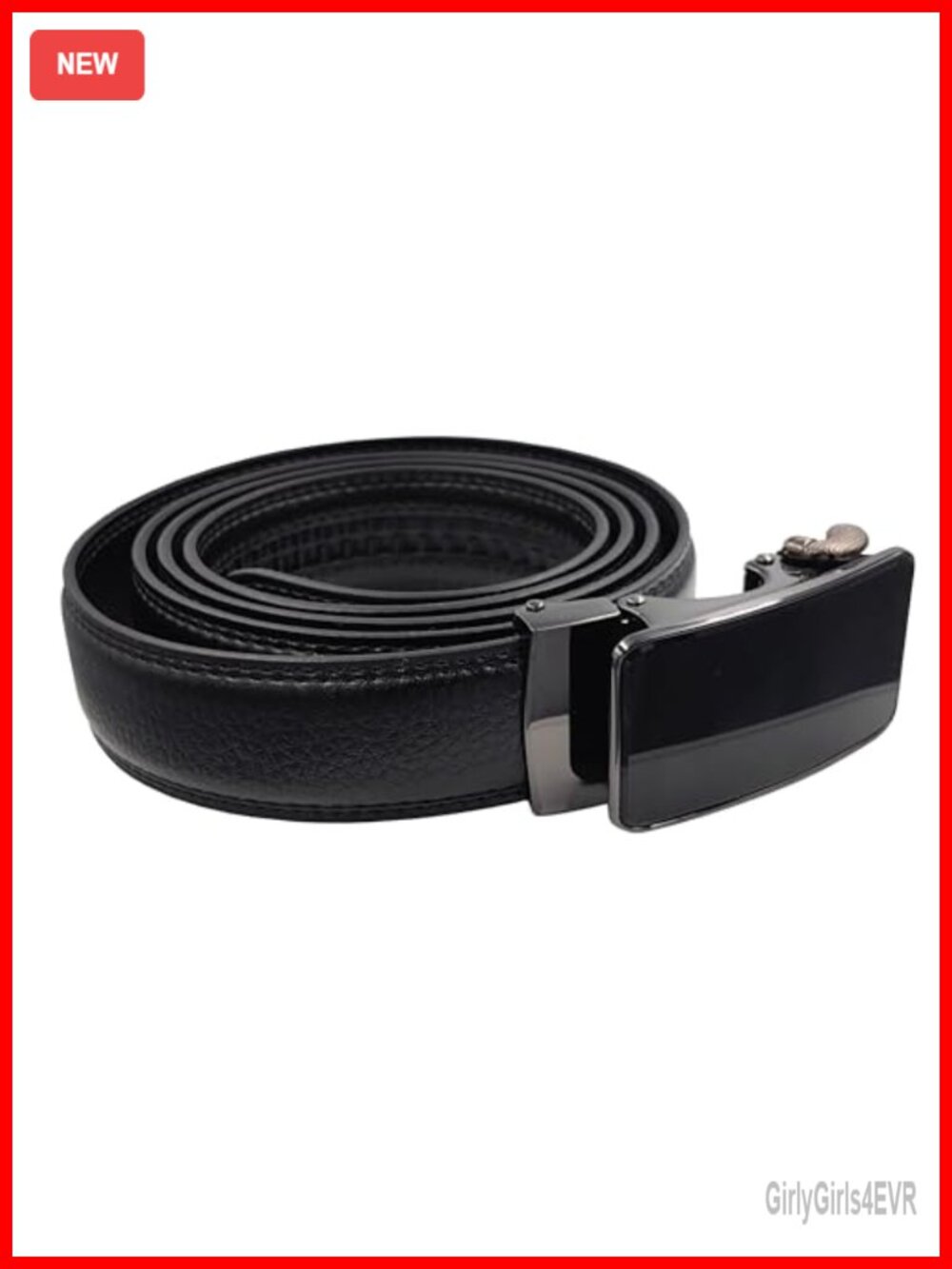 Women's Faux Leather Ratchet Belt Slim Adjustable Waist 29-45in Jeans